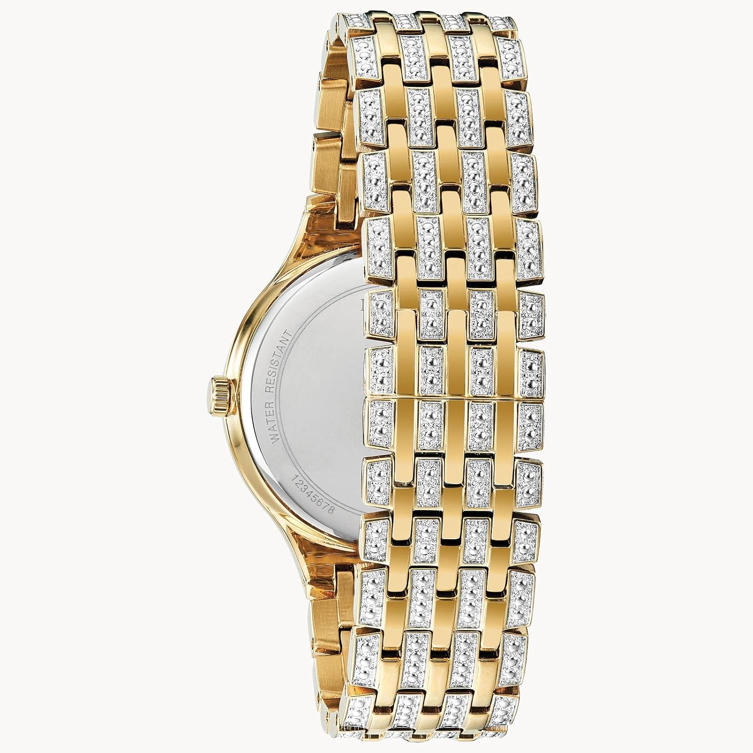 Bulova Men's Crystal Phantom Gold Tone 3-Hand Quartz Stainless Steel Style: 98A229