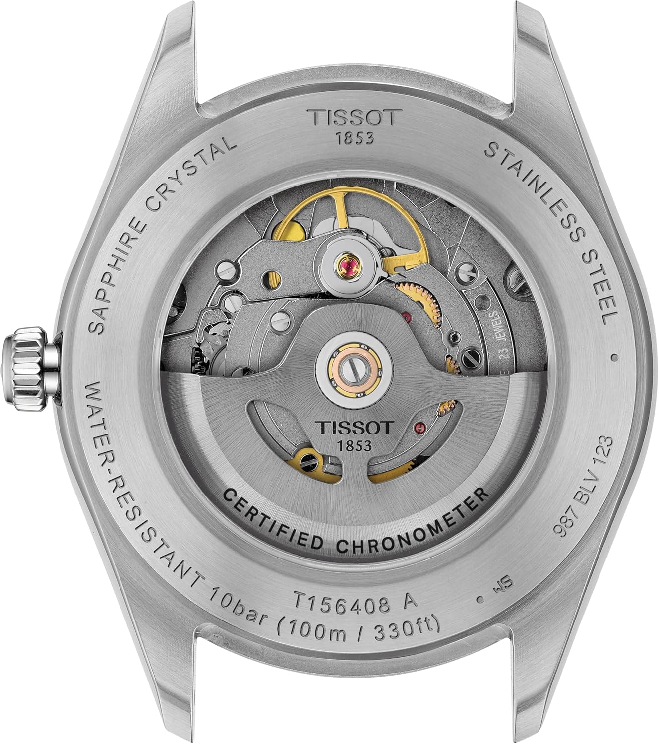 Tissot Ballade Powermatic 80 COSC 39mm, Swiss Automatic Watch for Men, Stainless Steel Case, Green Dial, T1564081109300