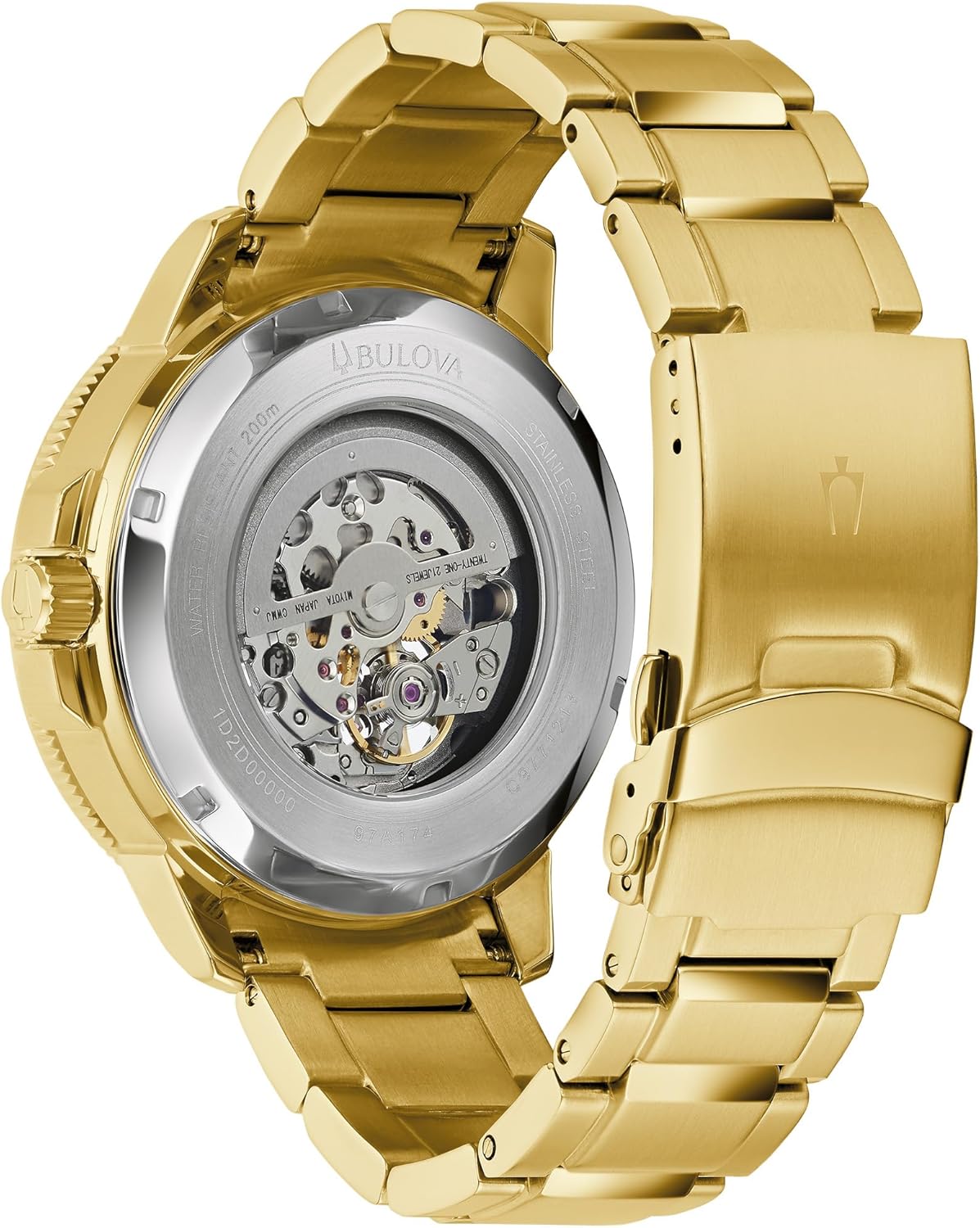 Bulova Men's Marine Star 'Series C' Automatic Stainless Steel 3-Hand Watch, Exhibition Case, Rotating Bezel