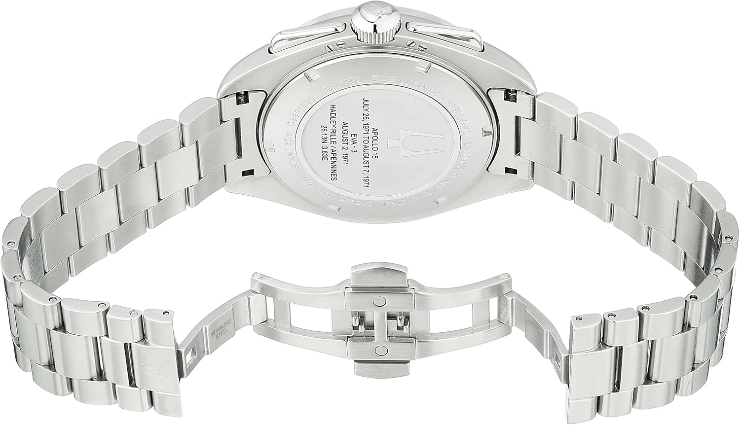 Bulova Men's Archive Series Lunar Pilot 6-Hand Chronograph High Performance Quartz Stainless Steel, Sapphire Crystal Style: 96B258