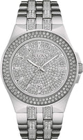 Bulova Men's Crystals Stainless Steel 3-Hand Quartz Watch Style: 96B235