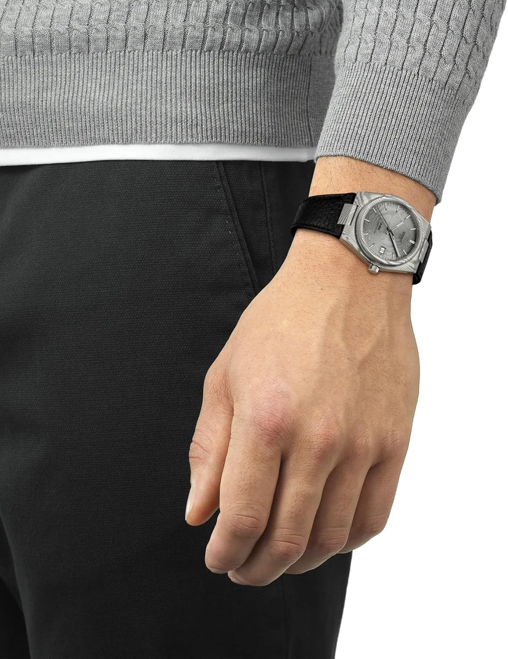 Tissot PRX 38mm, Swiss Automatic Watch for Men, Damascus Steel Case, Grey Dial, T1378079608100