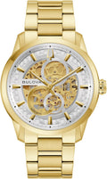 Bulova Men's Automatic Sutton Watch, Gold-Tone Stainless Steel Case & Silver-White Dial (Style: 97A201)