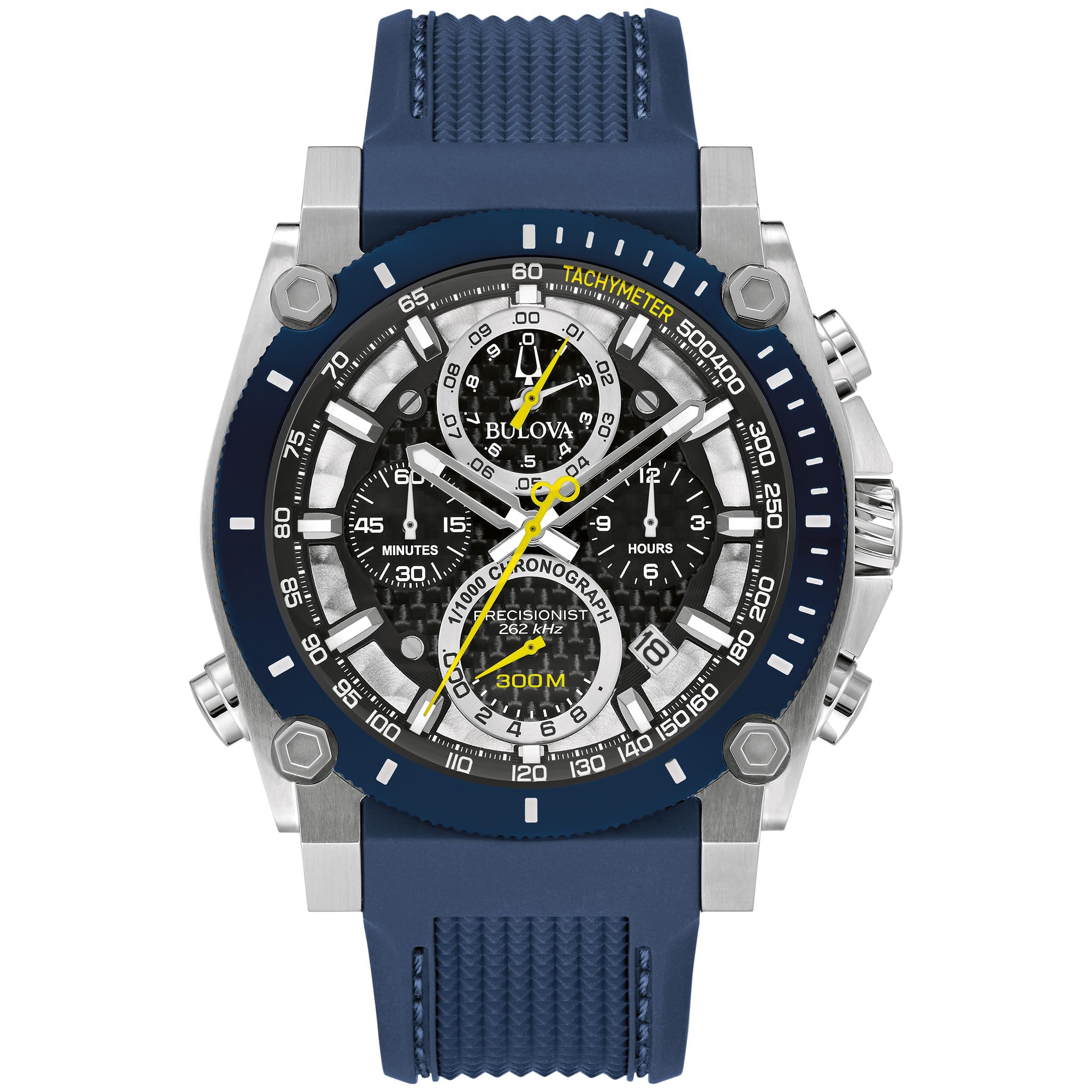 Bulova Men's Icon High Precision Quartz Chronograph Watch, Curved Mineral Crystal
