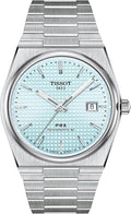 Tissot PRX Powermatic 80 316L Stainless Steel case, Swiss Automatic Watch for Men & Women, Ice Blue Dial, Stainless Steel, (T1374071135100)