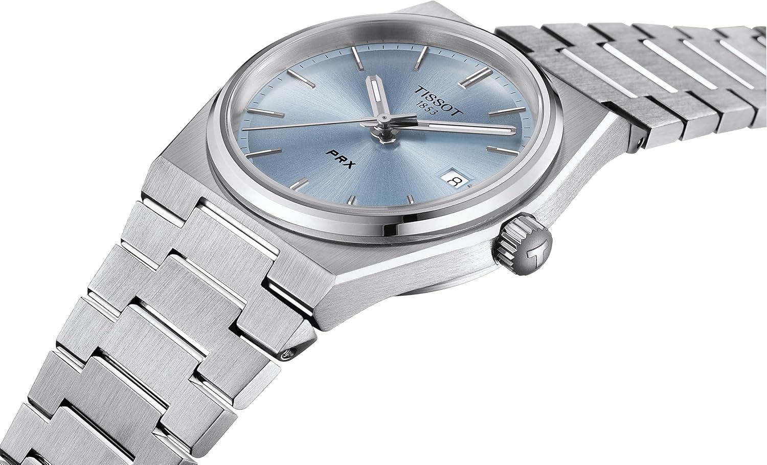 Tissot Unisex Tissot PRX 35mm 316L Stainless Steel case Quartz Watch, Grey, Stainless Steel, 11 (T1372101135100)