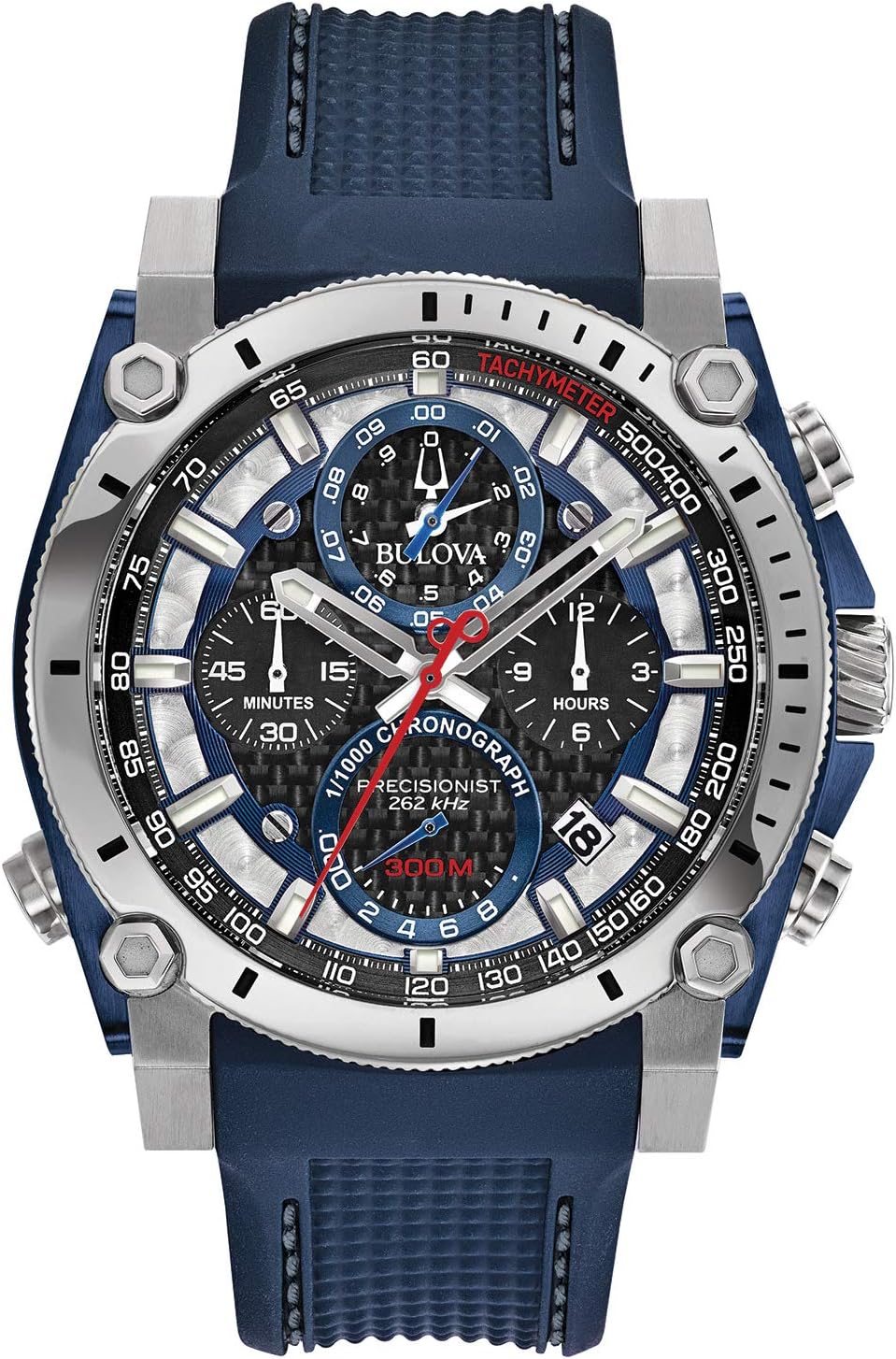 Bulova Men's Icon High Precision Quartz Chronograph Watch, Curved Mineral Crystal