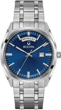 Bulova Men's Classic Dress Surveyor 2-Hand Day/Date Quartz Watch, Luminous Hands, 39mm