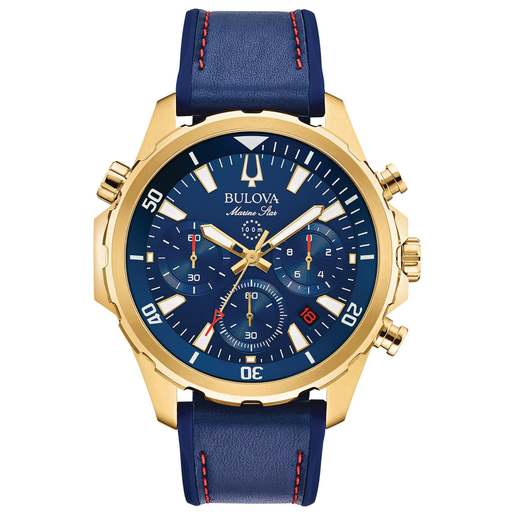 Bulova Men's Marine Star Series B Stainless Steel 6-Hand Chronograph Quartz Watch, 100M