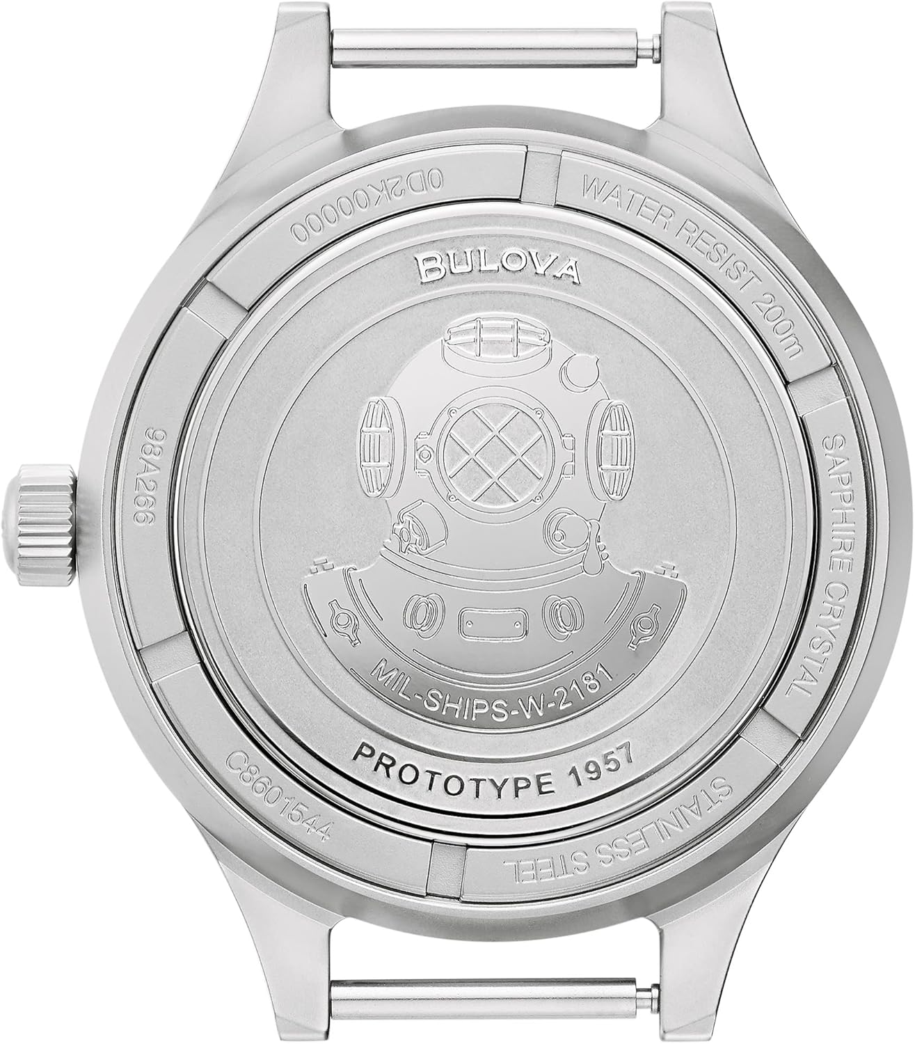 Bulova Men's Archive Series MIL-SHIPS-W-2181 Stainless Steel 3-Hand Hack Automatic Watch, Grey Nylon Strap and Black Matte Dial Style: 98A266