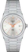 Tissot Unisex Tissot PRX 35mm 316L Stainless Steel case Quartz Watch, Grey, Stainless Steel, 11 (T1372101103100)