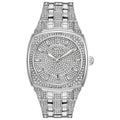 Bulova Men's Crystal Phantom 3-Hand Date Quartz Cushion Shaped Case Watch, Pave Crystal Dial, 40mm
