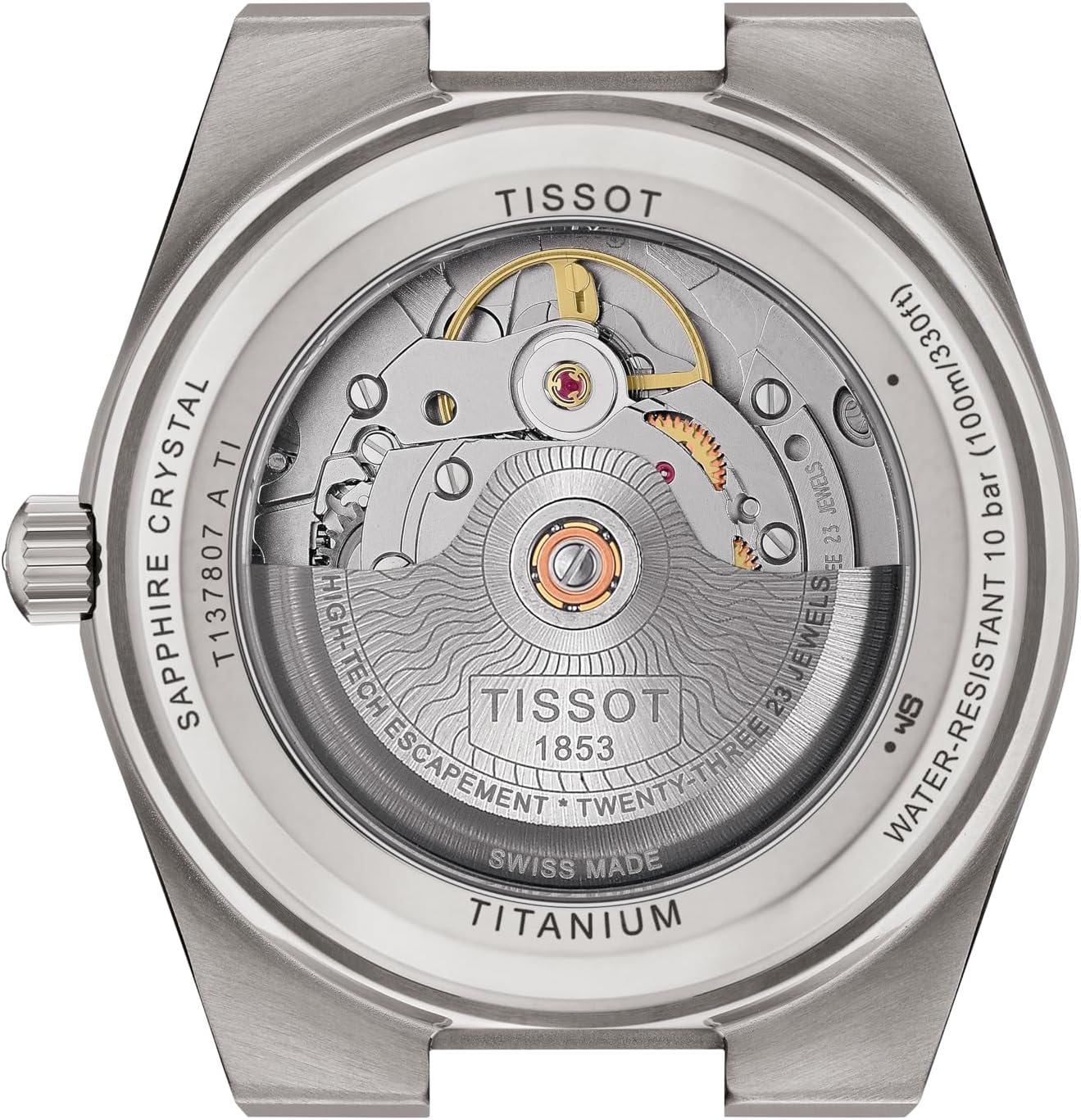 Tissot PRX 38mm, Swiss Automatic Watch for Men, Titanium Case, Blue Dial, T1378074404100