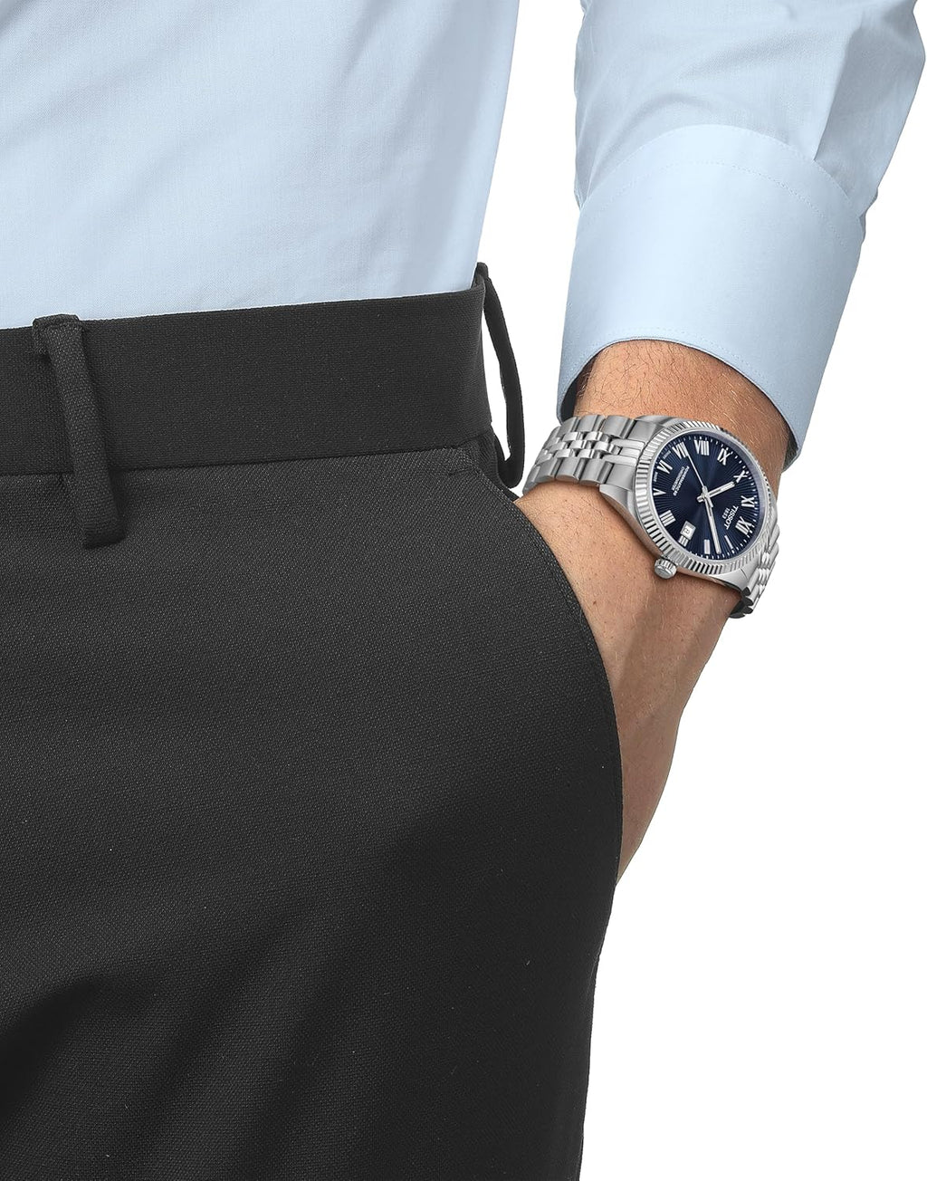 Tissot Ballade Powermatic 80 COSC 39mm, Swiss Automatic Watch for Men, Stainless Steel Case, Blue Dial, T1564081104300
