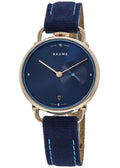 Baume & Mercier Baume Blue Dial Cotton Strap Reloj de mujer