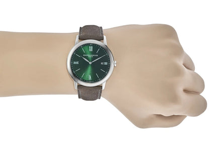 Baume & Mercier Classima Quartz Green Dial Leather Strap