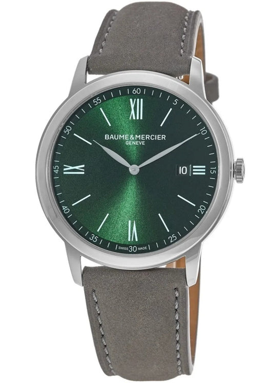 Baume & Mercier Classima Quartz Green Dial Leather Strap Reloj de hombre