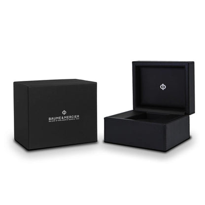 Baume & Mercier Classima Quartz Grey Dial Black Leather Strap
