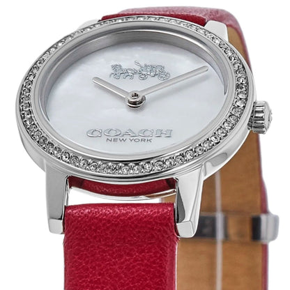 Coach Audrey Stainless Steel Red Strap