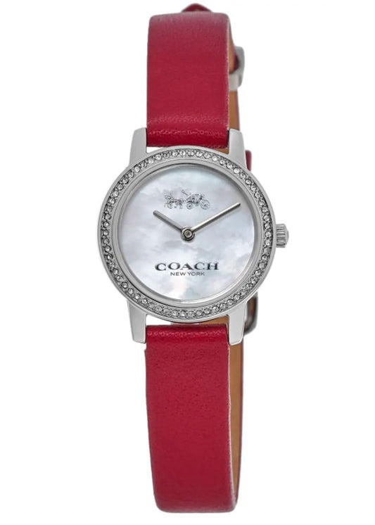 Coach Audrey Stainless Steel Red Strap Reloj de mujer