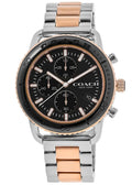 Coach Cruiser Black Chronograph Dial Two-Tone Steel Reloj de hombre