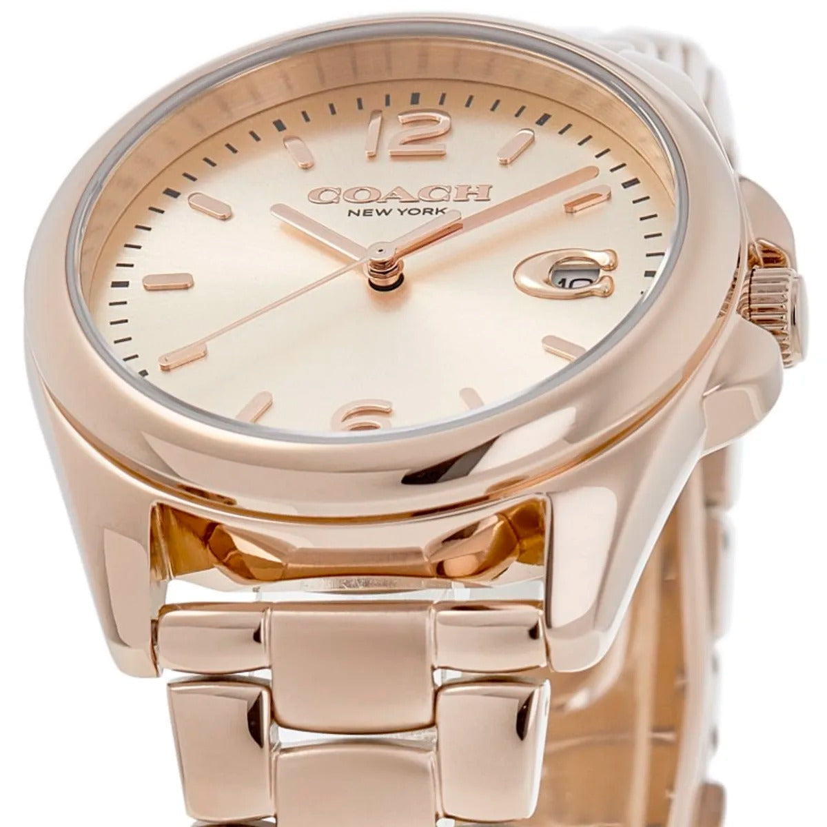 Coach Greyson Carnation Gold Dial Gold Steel