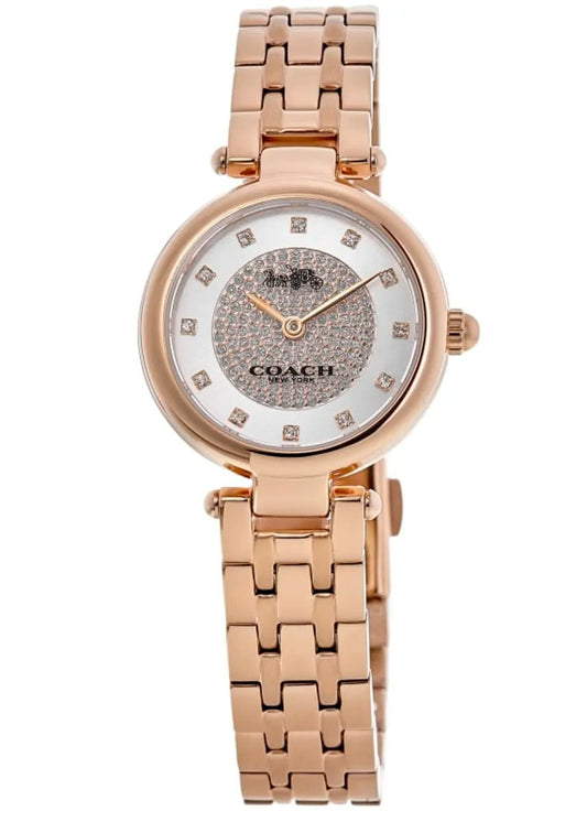 Coach Park Silver Dial Rose Gold Tone Steel Reloj de mujer