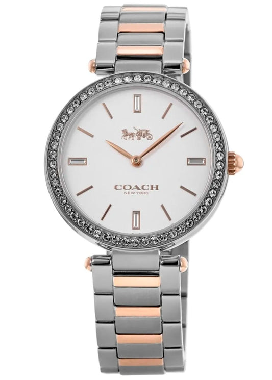 Coach Park Silver Dial Two-Tone Steel Reloj de mujer