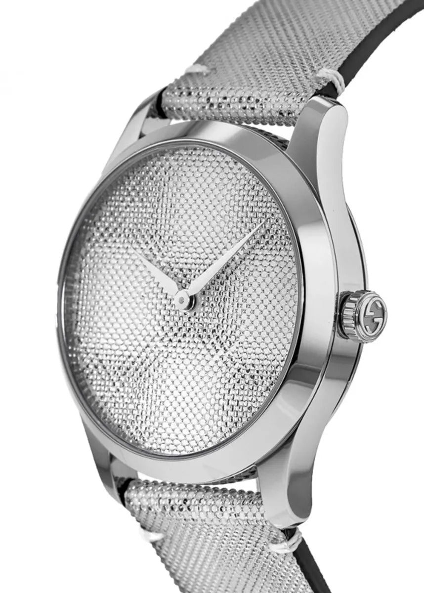 Gucci G-Timeless GG Motif Hologram Leather Strap