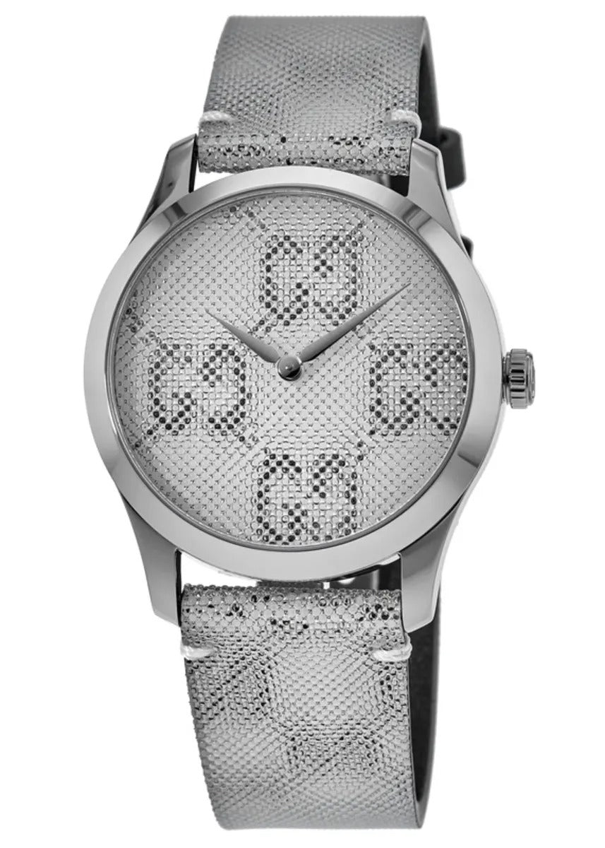 Gucci G-Timeless GG Motif Hologram Leather Strap Reloj de mujer