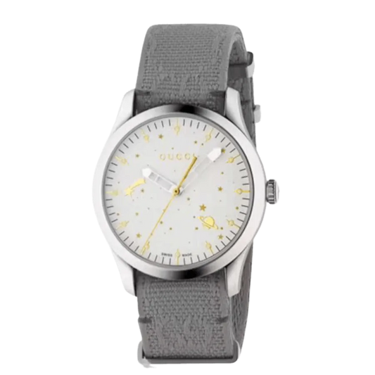 Gucci G-Timeless White Dial Nylon Strap Reloj de mujer