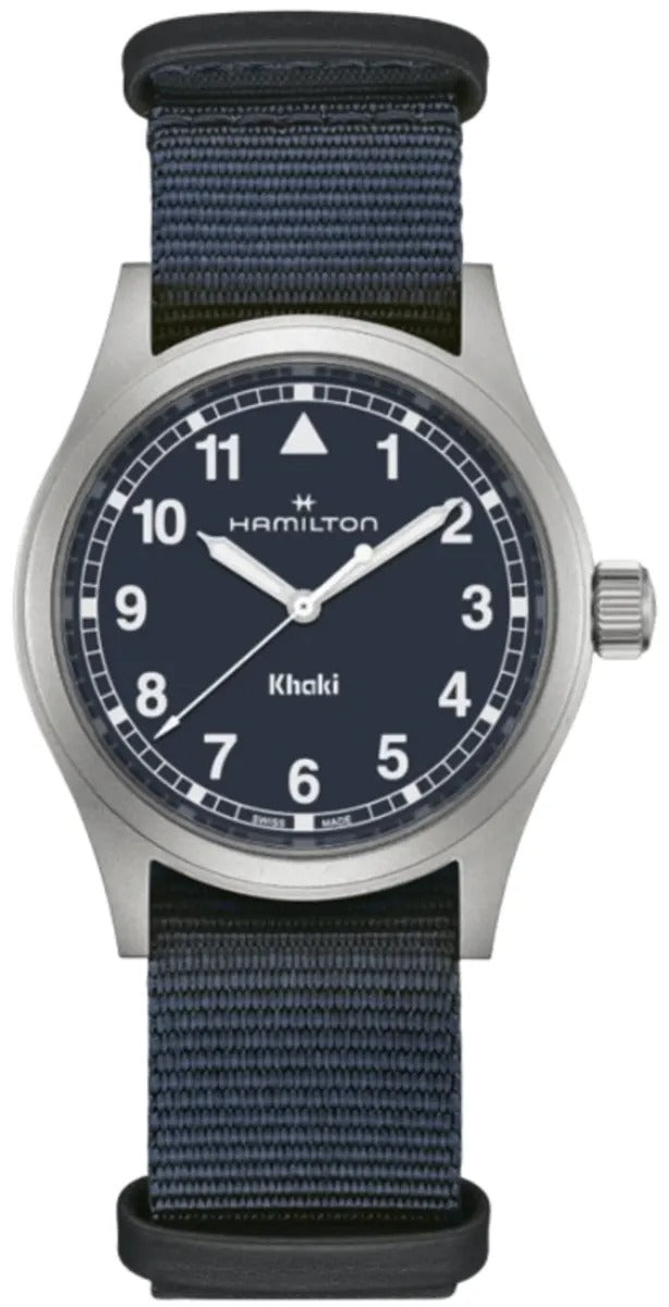 Hamilton Khaki Field Quartz Blue Dial Fabric Strap Reloj de hombre