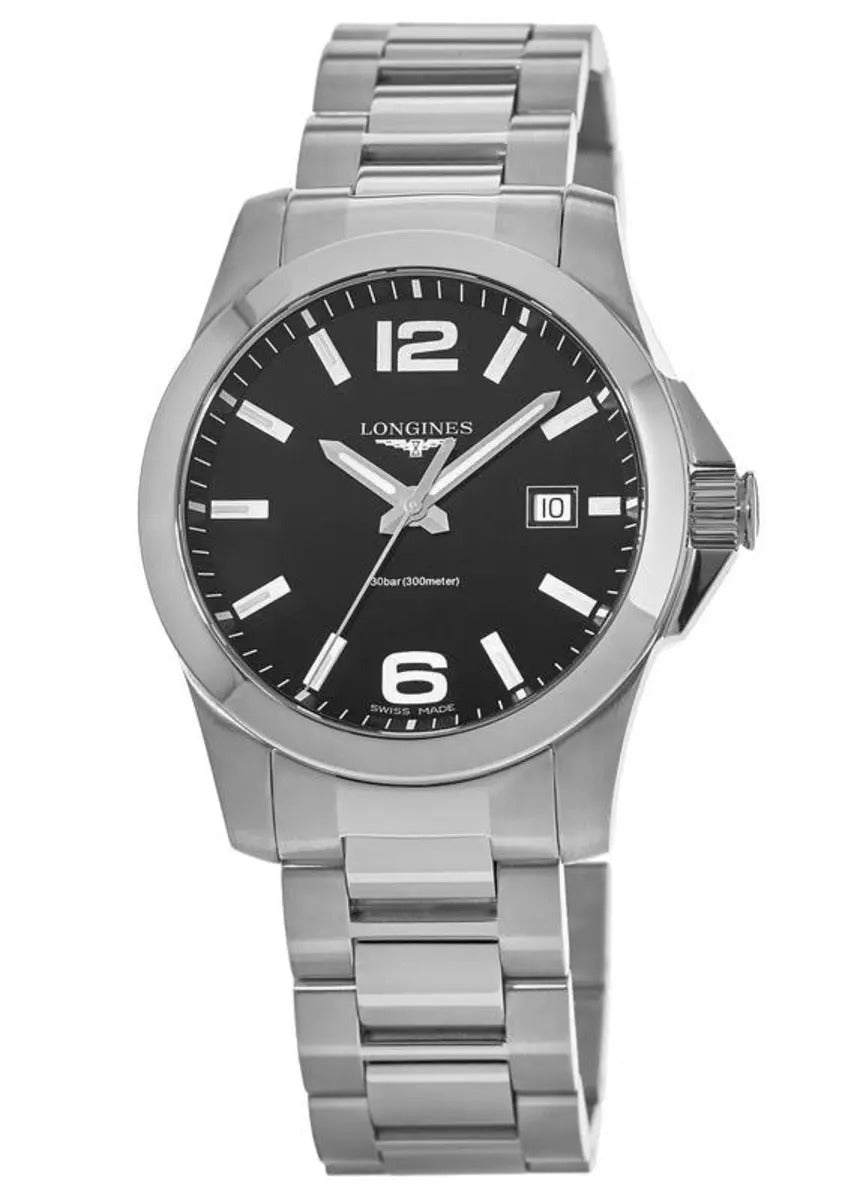 Longines Conquest Quartz Black Dial Reloj de hombre