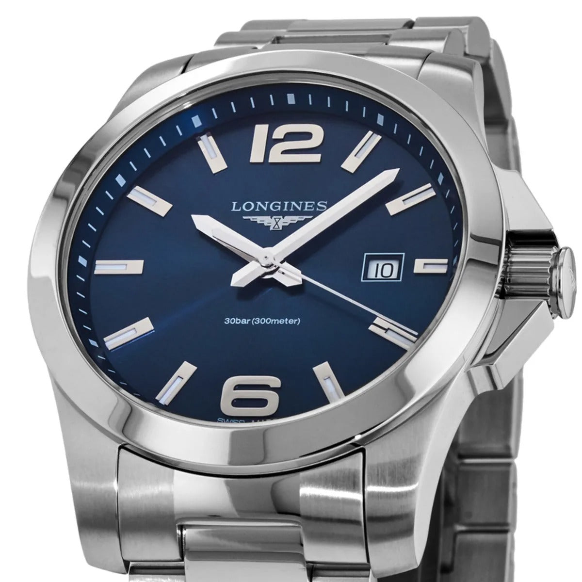 Longines Conquest Quartz Blue Dial Steel