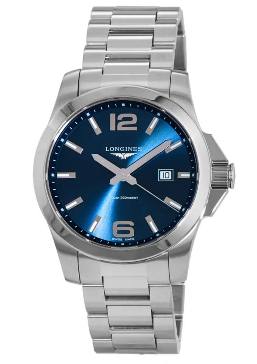 Longines Conquest Quartz Blue Dial Steel  Reloj de hombre