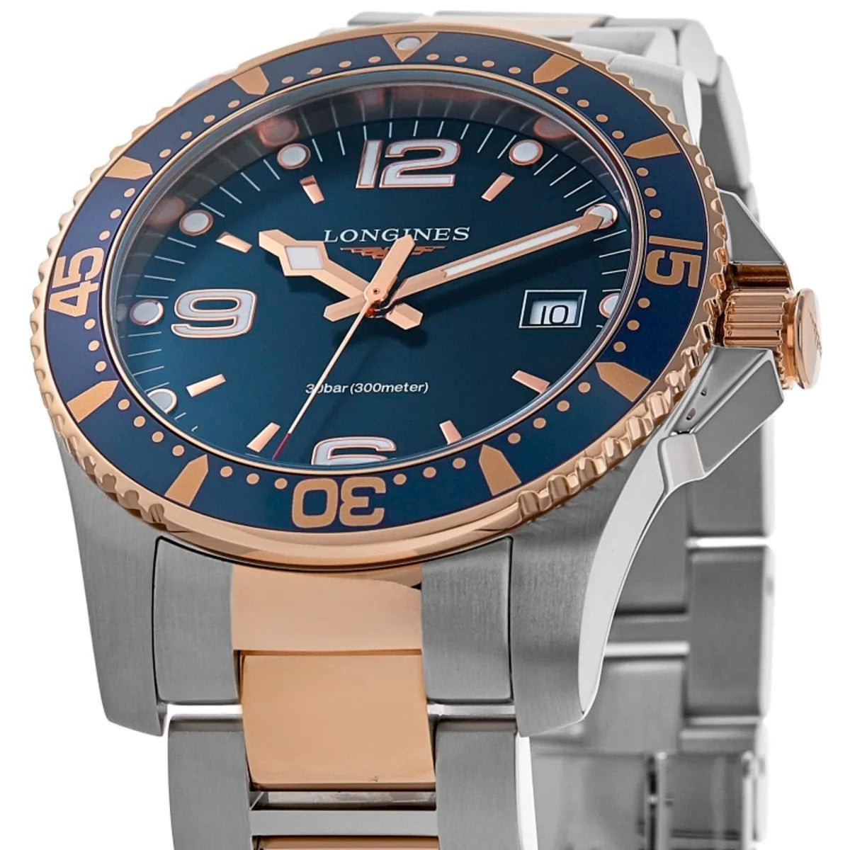 Longines HydroConquest Quartz 41mm Blue Dial Two Tone Steel