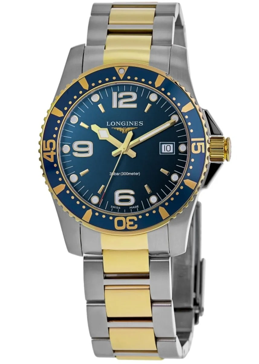 Longines HydroConquest Quartz Blue Dial Two Tone Steel Reloj de hombre