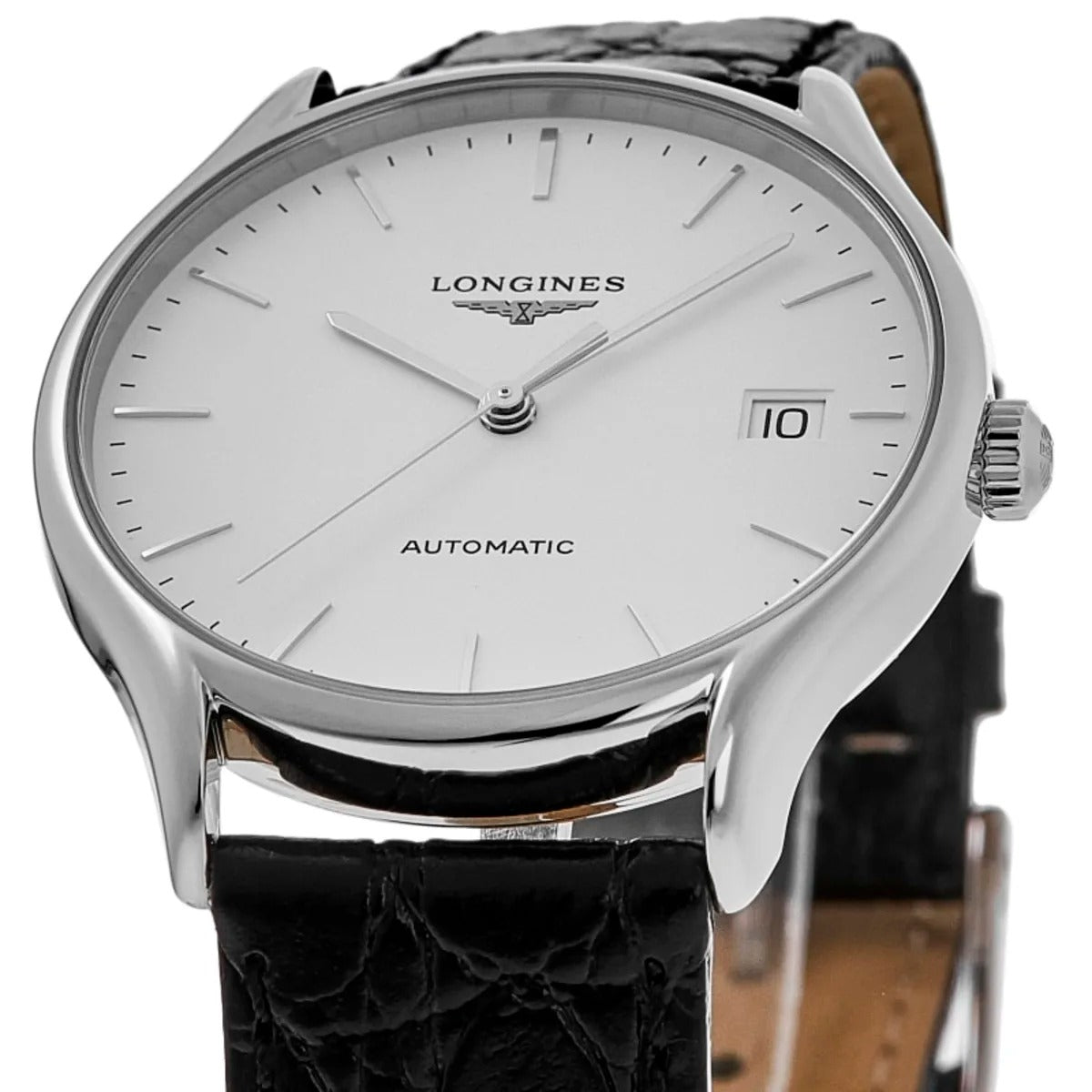 Longines Lyre Automatic White Dial Leather Strap Unisex Watch