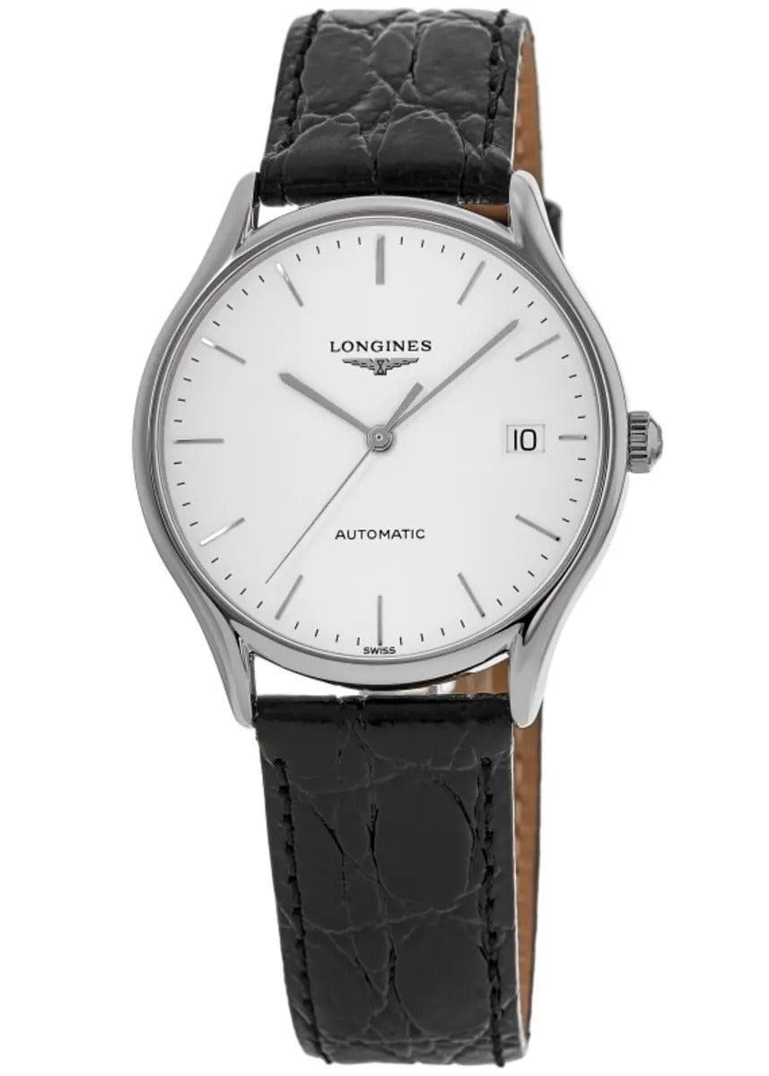 Longines Lyre Automatic White Dial Leather Strap Unisex Watch