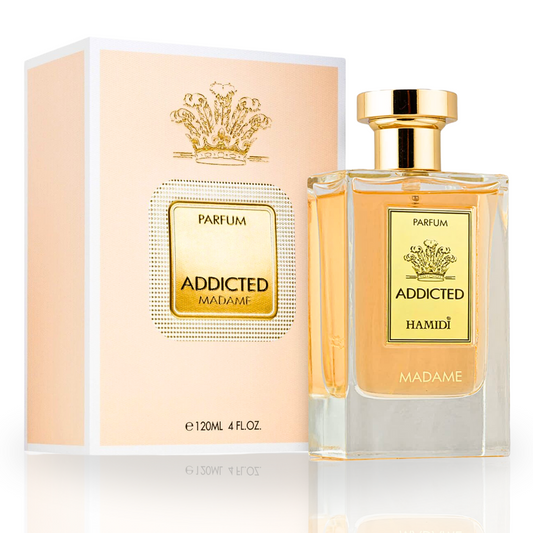 HAMIDI ADDICTED MADAME EDP Spray 120ML (4 OZ) By Hamidi | Indulge In The Delicate Sweetness Of This Floral Fragrance.