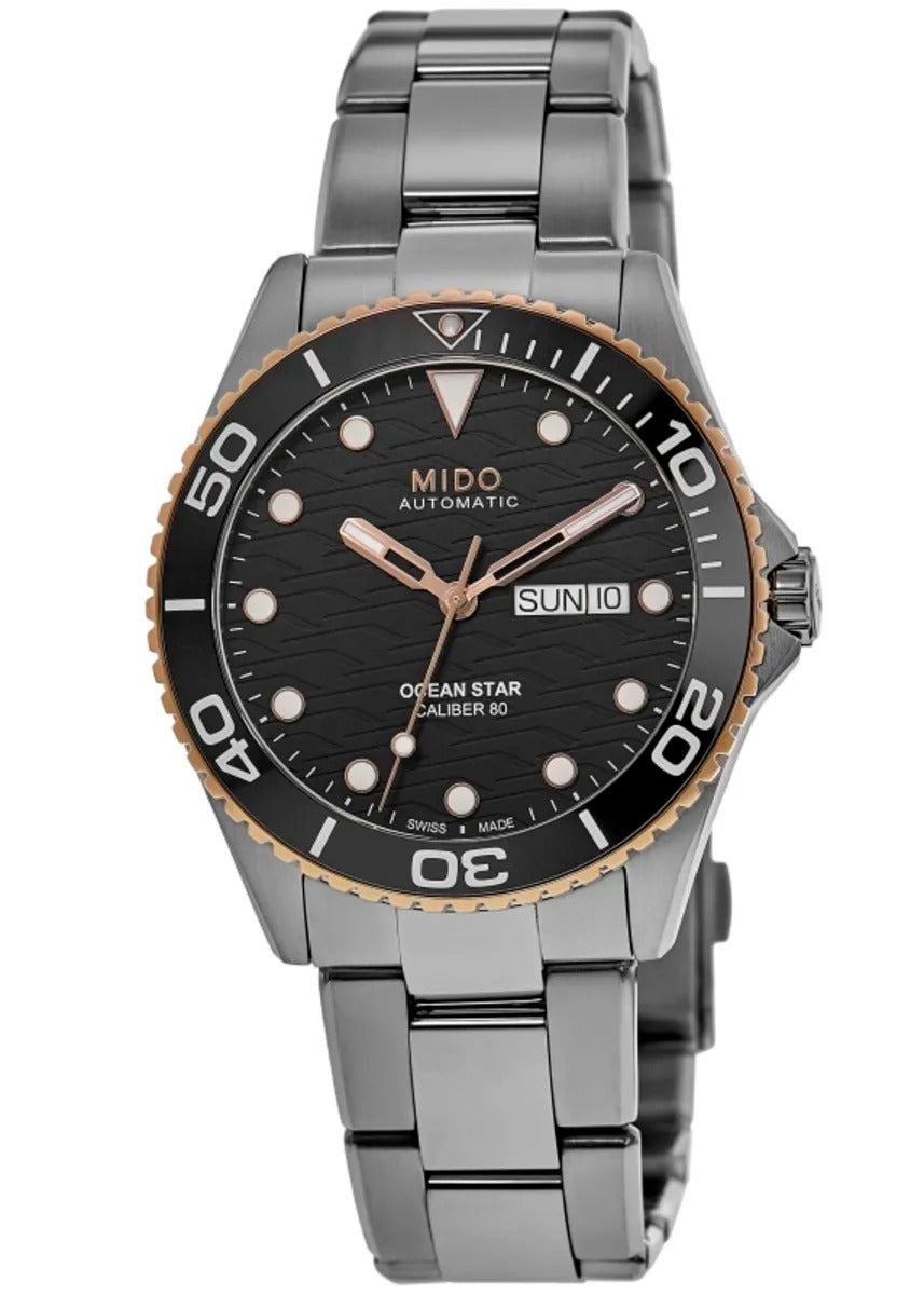 Mido Ocean Star 200 C Black Dial Grey Steel Reloj de hombre