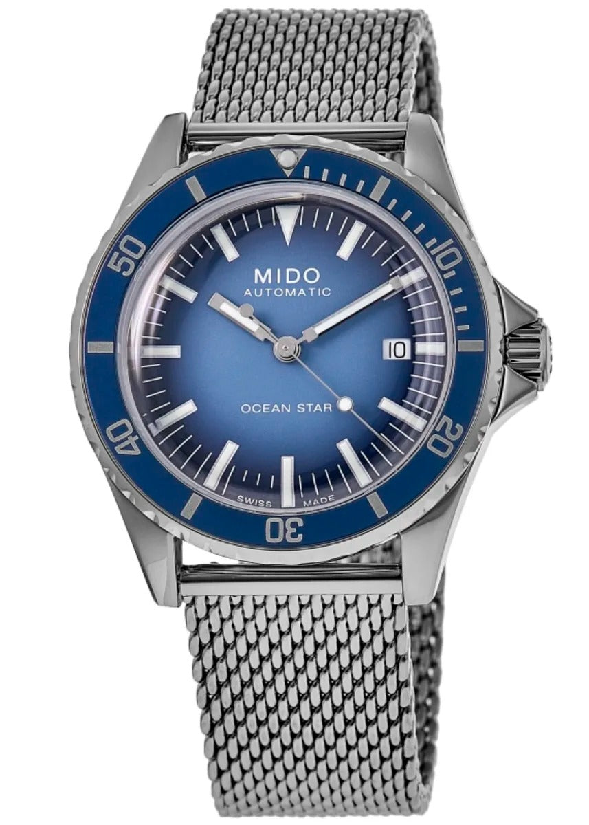 Mido Ocean Star Tribute Blue Dial Steel Reloj de hombre