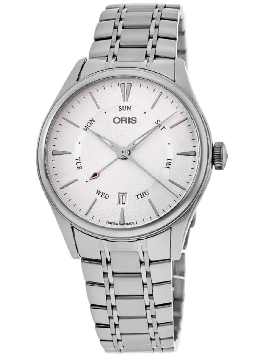 Oris Artelier Pointer Day Date Automatic Silver Dial Steel Reloj de hombre