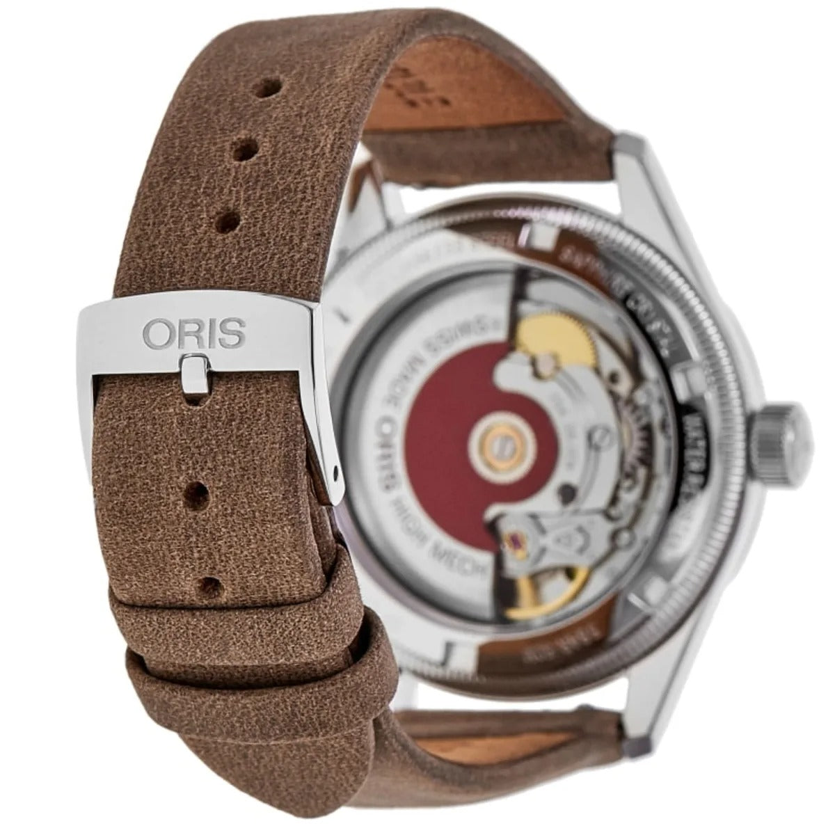 Oris Big Crown Pointer Date Automatic 36mm Black Dial Brown Leather Strap Unisex Watch