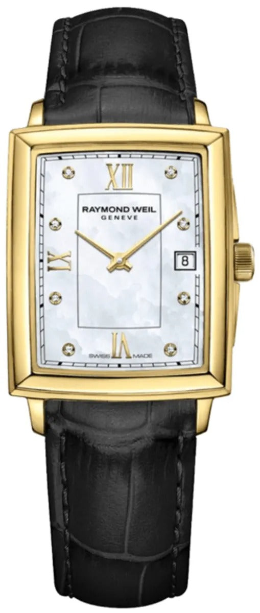 Raymond Weil Toccata Mother of Pearl Diamond Dial Leather Strap Reloj de mujer