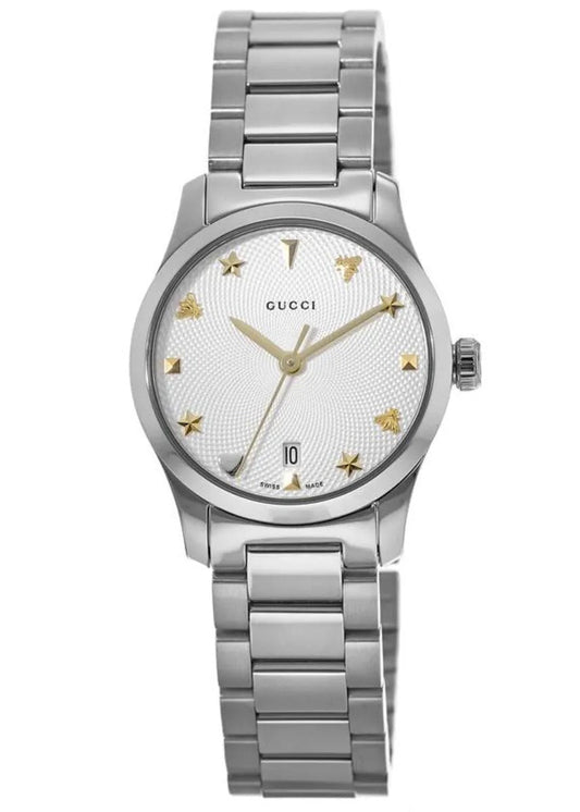 Gucci G-Timeless Silver Dial 27mm Steel Reloj de mujer