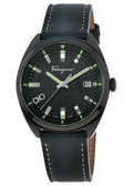 Salvatore Ferragamo Evolution 40mm Black Dial Leather Strap Reloj de hombre