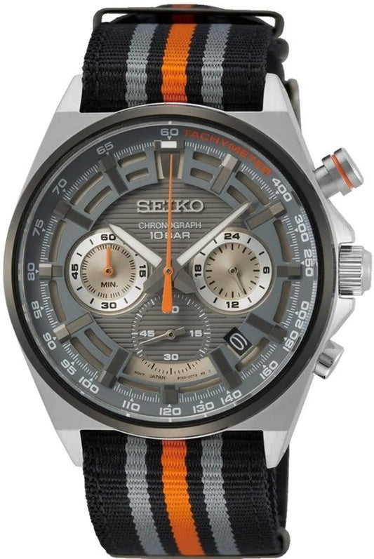Seiko Neo Sports Grey Dial Nylon Strap Reloj de hombre
