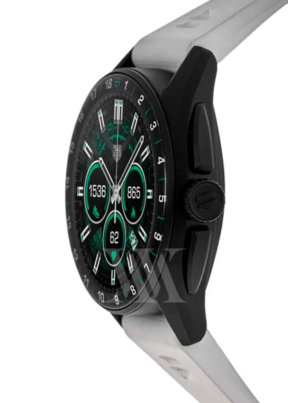 Tag Heuer Connected Calibre E4 - 42mm Special Golf Edition Digital Dial White Rubber Strap