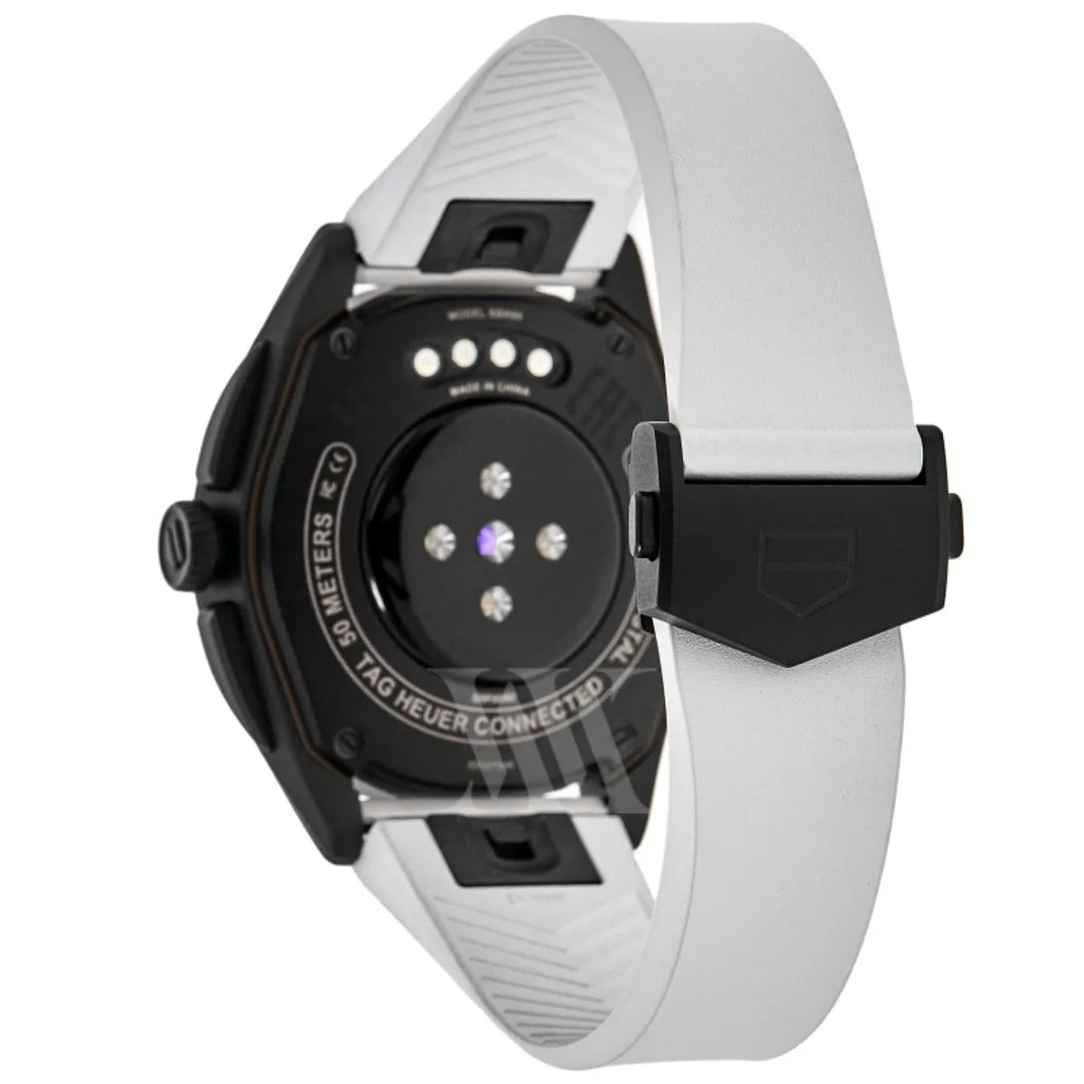 Tag Heuer Connected Calibre E4 - 42mm Special Golf Edition Digital Dial White Rubber Strap